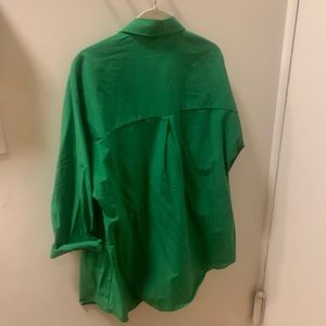 Green Button Down